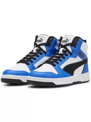 Dětské boty PUMA REBOUND V6 MID JR 393831-06 WHITE