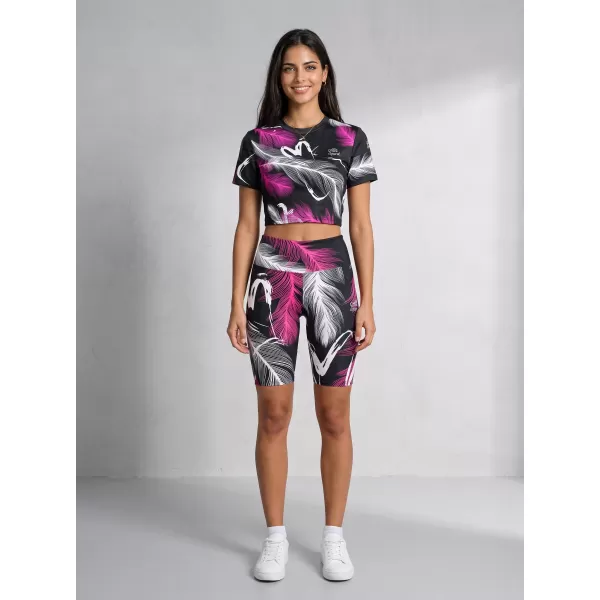  Dámské legíny nad kolena premium ALTISPORT VOJ/ALW001LEG02 ČERNÁ/RŮŽOVÁ 