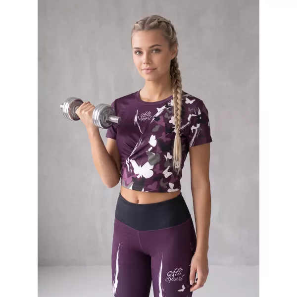  Dámské dlouhé legíny premium ALTISPORT VOJ/ALW022LEG01 FIALOVÁ 