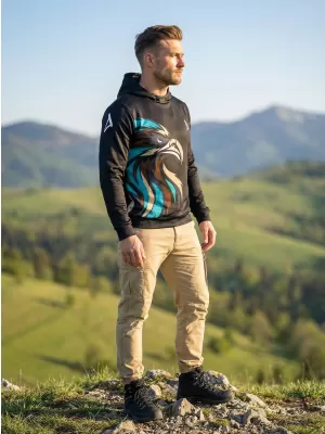 Pánská funkční mikina premium ALTISPORT VOJ/ALM029MI01 ČERNOMODRÁ