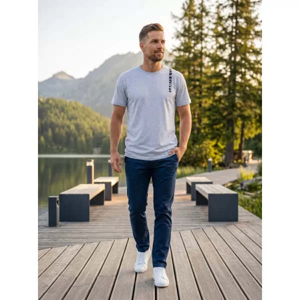  Pánské triko SAM 73 FABIO MT 842 SVĚTLE ŠEDÁ 