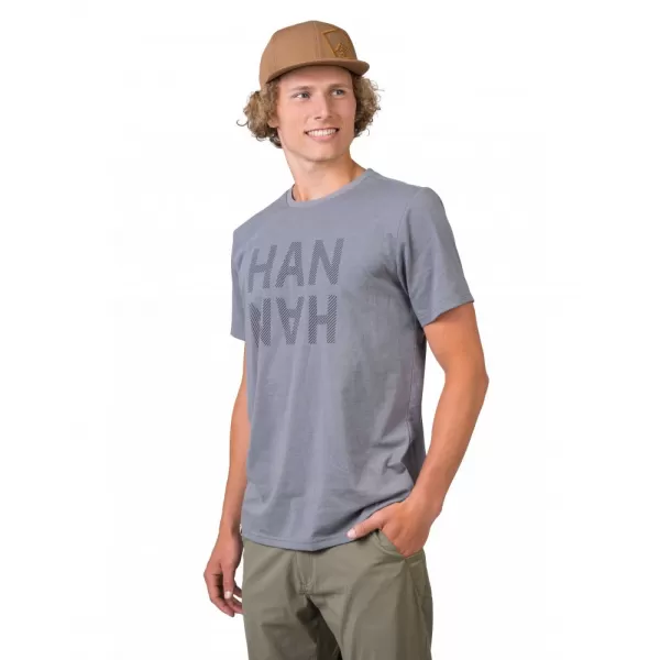  Pánské triko HANNAH GREM STEEL GRAY MEL/BLACK 