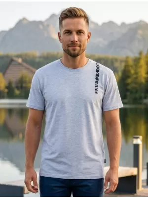 Pánské triko SAM 73 FABIO MT 842 SVĚTLE ŠEDÁ