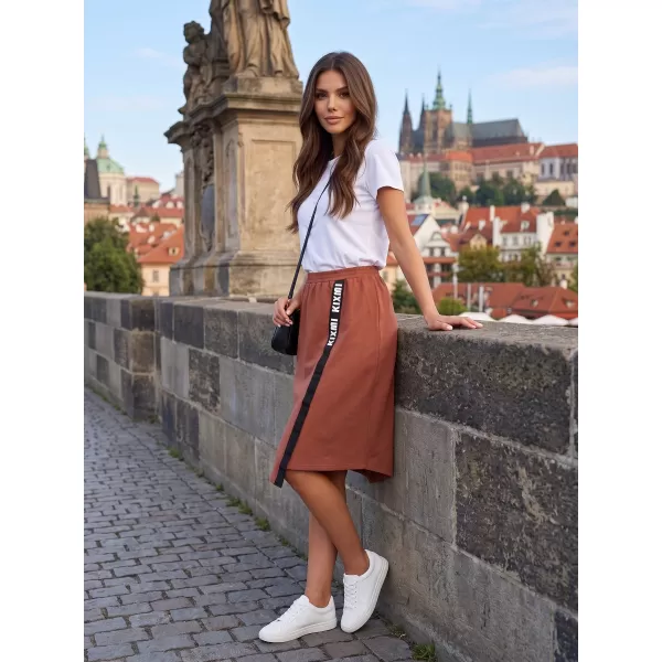  Dámská sukně KIXMI SIBILA HNĚDÁ 