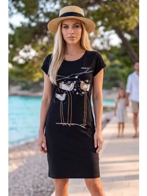 Dámské šaty ALTISPORT ALW043178 ČERNOZLATÁ