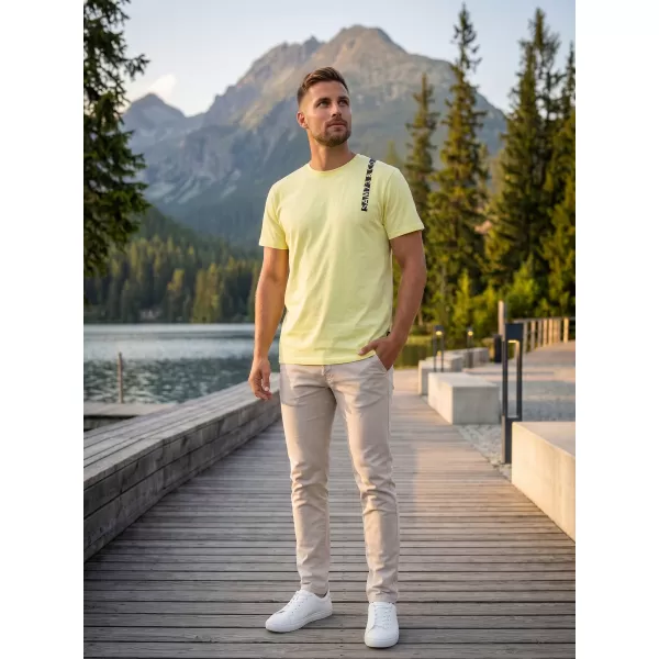  Pánské triko SAM 73 FABIO MT 842 SVĚTLE ŽLUTÁ 