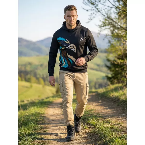  Pánská funkční mikina premium ALTISPORT VOJ/ALM029MI01 ČERNOMODRÁ 