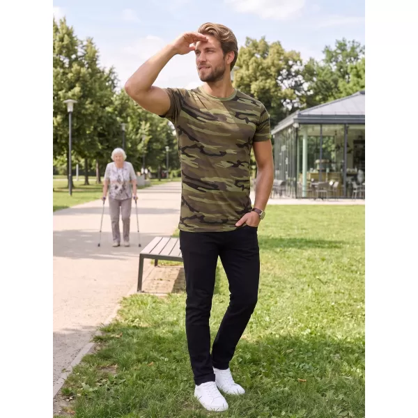  Pánské triko ALTISPORT NoPrint NP/ALM441 CAMOUFLAGE GREEN 