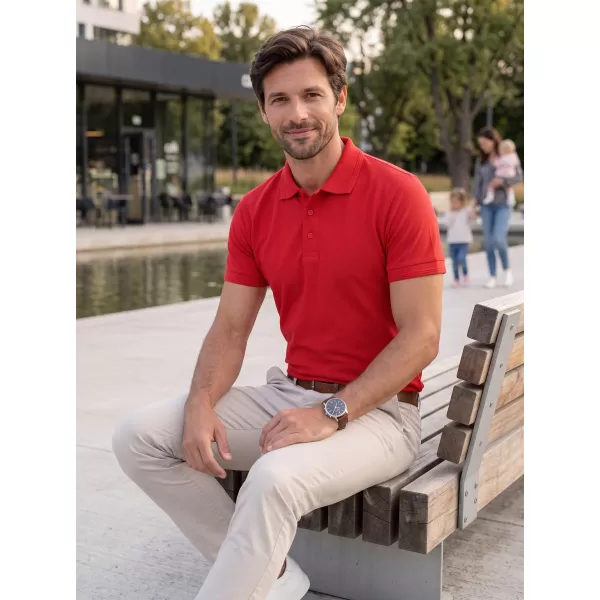  Pánské triko s límečkem ALTISPORT NoPrint NP/ALM302 ČERVENÁ 