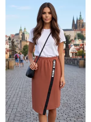 Dámská sukně KIXMI SIBILA HNĚDÁ