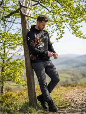 Pánská funkční mikina premium ALTISPORT VOJ/ALM029MI01 ČERNOŽLUTÁ