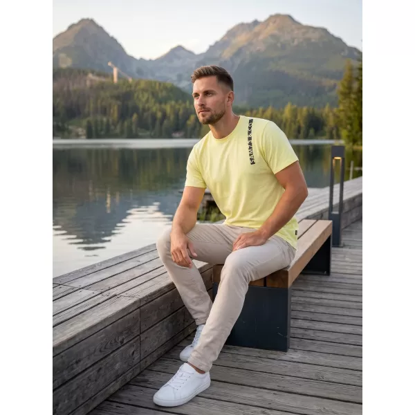  Pánské triko SAM 73 FABIO MT 842 SVĚTLE ŽLUTÁ 
