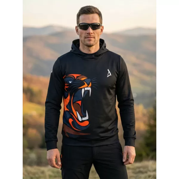  Pánská funkční mikina premium ALTISPORT VOJ/ALM029MI01 ČERNOORANŽOVÁ 