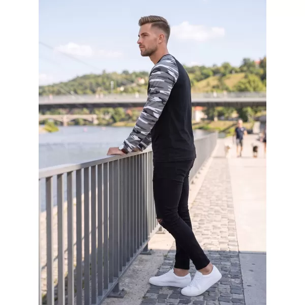  Pánské triko s dlouhým rukávem ALTISPORT NoPrint NP/ALM661 CAMOUFLAGE GRAY 