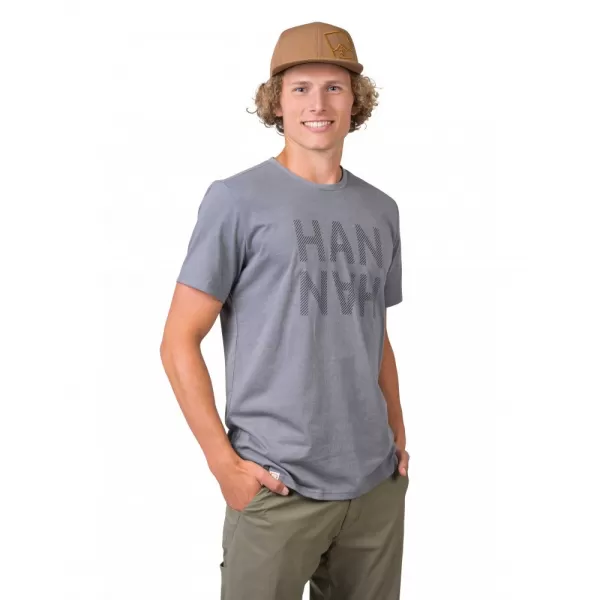 Pánské triko HANNAH GREM STEEL GRAY MEL/BLACK 