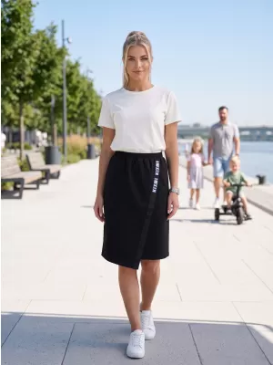 Dámská sukně KIXMI SIBILA ČERNÁ/MODRÁ