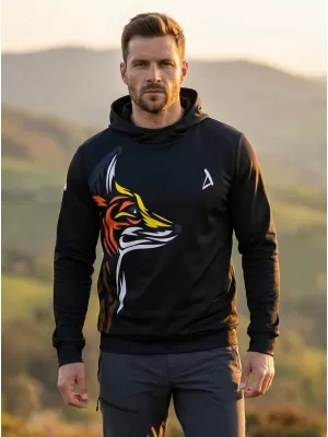 Pánská funkční mikina premium ALTISPORT VOJ/ALM029MI01 ČERNOŽLUTÁ