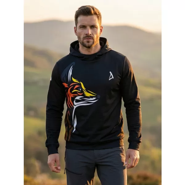  Pánská funkční mikina premium ALTISPORT VOJ/ALM029MI01 ČERNOŽLUTÁ 