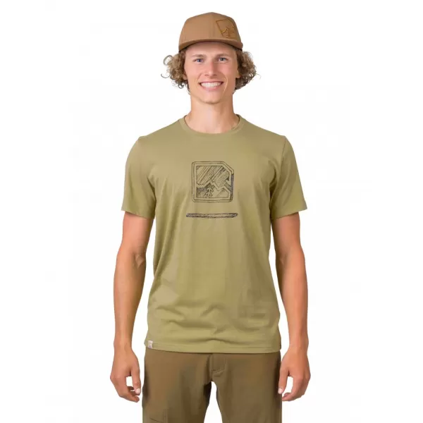  Pánské triko HANNAH MIKO KHAKI/ANTHRACITE 