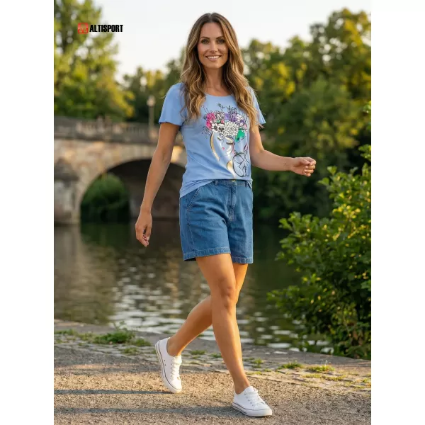  Dámské triko KIXMI SINDY MODRÁ 