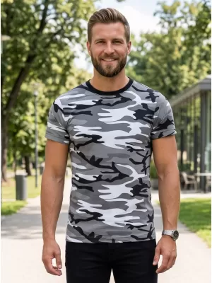 Pánské triko ALTISPORT NoPrint NP/ALM441 CAMOUFLAGE GRAY