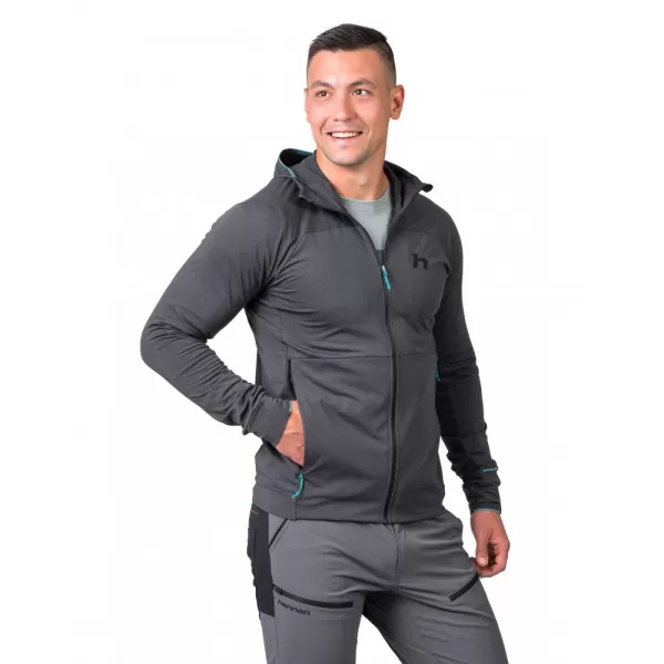  Pánská mikina HANNAH ETHAN HOODY ANTHRACITE MEL 