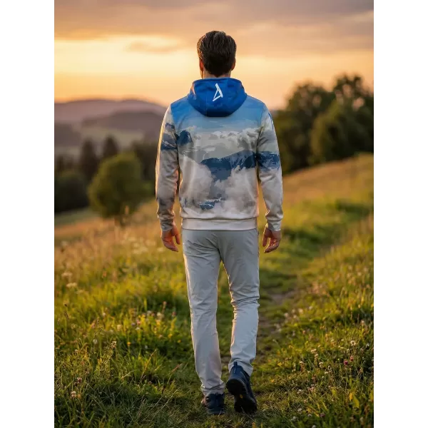  Pánská funkční mikina premium ALTISPORT VOJ/ALM030MI01 SVĚTLE MODRÁ 