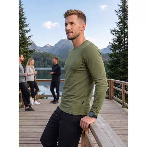  Pánské triko s dlouhým rukávem ALTISPORT NoPrint NP/ALM911 KHAKI 