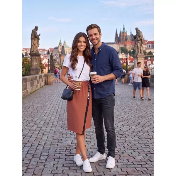  Dámská sukně KIXMI SIBILA HNĚDÁ 