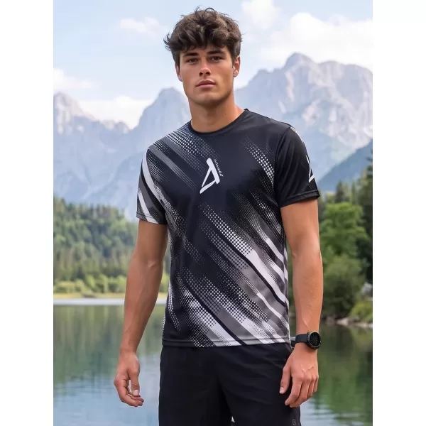  Pánské funkční tričko premium ALTISPORT VOJ/ALM028TR01 ČERNOBÍLÁ 