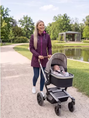 Dámský kabát ALTISPORT CHELSIE FIALOVÁ/RŮŽOVÁ