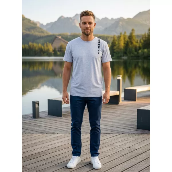  Pánské triko SAM 73 FABIO MT 842 SVĚTLE ŠEDÁ 