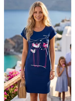 Dámské šaty ALTISPORT ALW043178 PŮLNOČNÍ MODRÁ