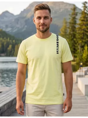 Pánské triko SAM 73 FABIO MT 842 SVĚTLE ŽLUTÁ