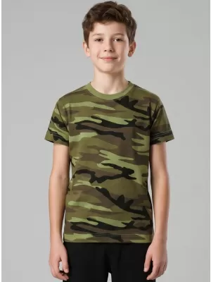 Dětské triko ALTISPORT NoPrint NP/ALK941 CAMOUFLAGE GREEN