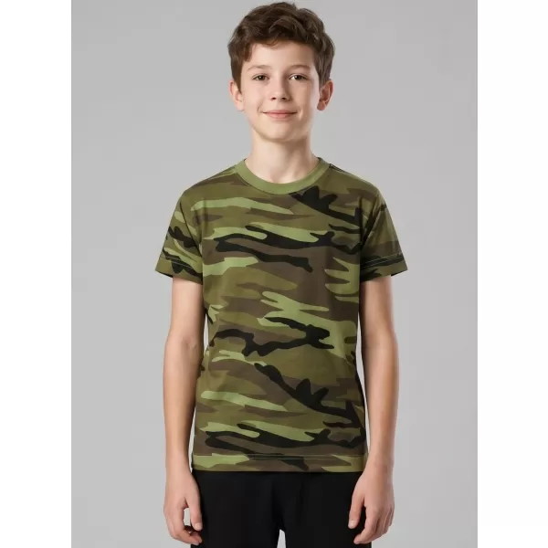  Dětské triko ALTISPORT NoPrint NP/ALK941 CAMOUFLAGE GREEN 