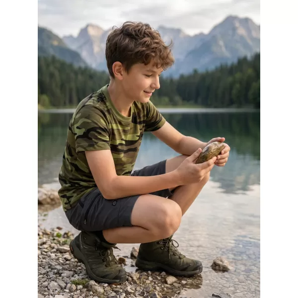 Dětské triko ALTISPORT NoPrint NP/ALK941 CAMOUFLAGE GREEN 