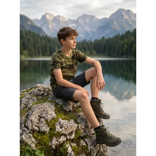  Dětské triko ALTISPORT NoPrint NP/ALK941 CAMOUFLAGE GREEN 