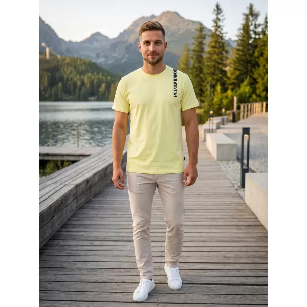  Pánské triko SAM 73 FABIO MT 842 SVĚTLE ŽLUTÁ 