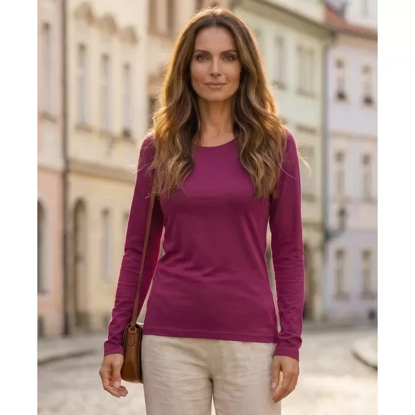  Dámské triko s dlouhým rukávem ALTISPORT NoPrint NP/ALW931 FUCHSIOVÁ 