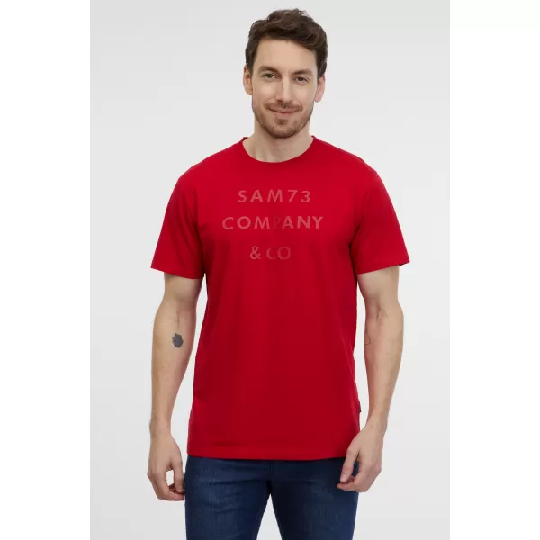  Pánské triko SAM 73 MILHOUSE MT 836 ČERVENÁ 