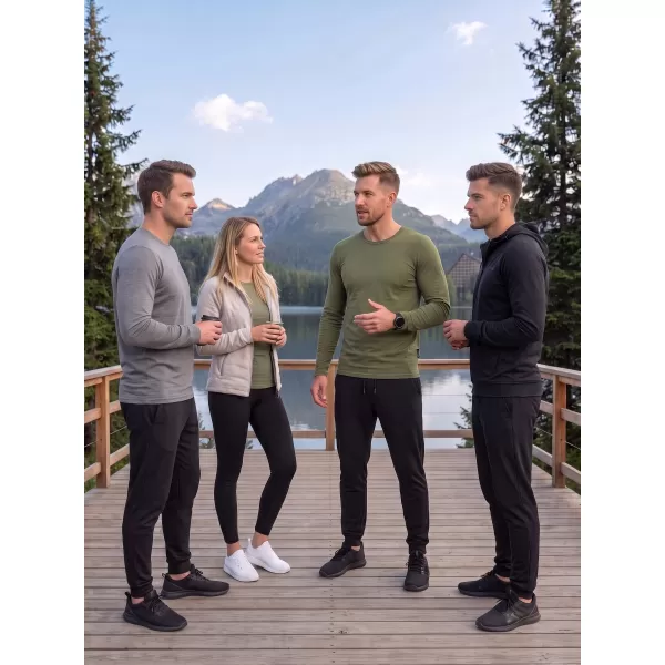  Pánské triko s dlouhým rukávem ALTISPORT NoPrint NP/ALM911 KHAKI 