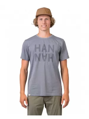 Pánské triko HANNAH GREM STEEL GRAY MEL/BLACK
