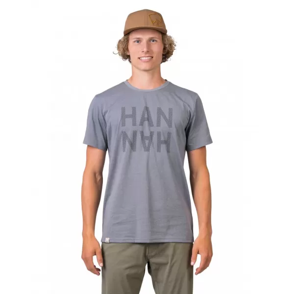  Pánské triko HANNAH GREM STEEL GRAY MEL/BLACK 