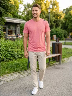 Pánské triko SAM 73 FORTUNATO MT 845 ČERVENÁ