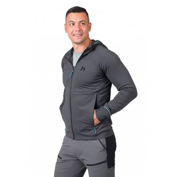  Pánská mikina HANNAH ETHAN HOODY ANTHRACITE MEL 