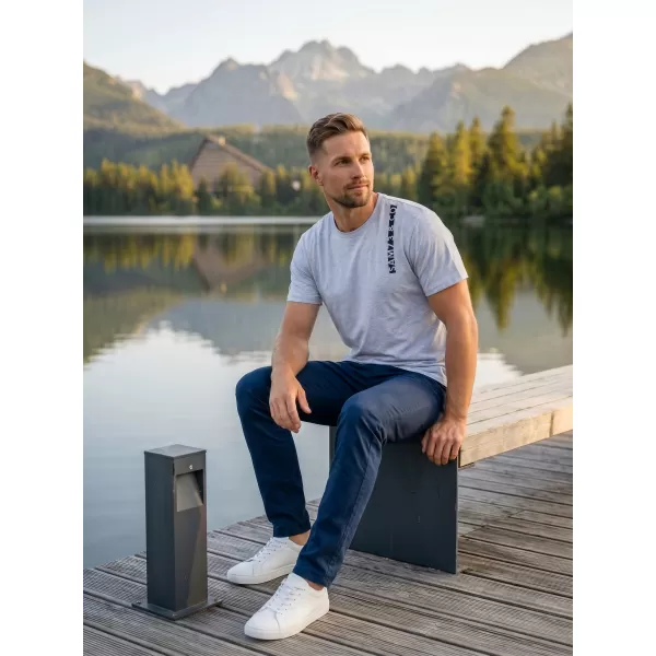 Pánské triko SAM 73 FABIO MT 842 SVĚTLE ŠEDÁ 