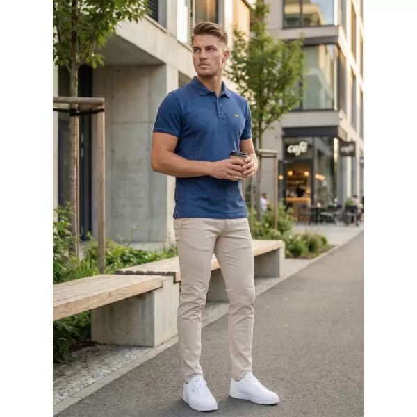  Pánské triko KIXMI SPENCER TMAVĚ MODRÁ/ZELENÁ 