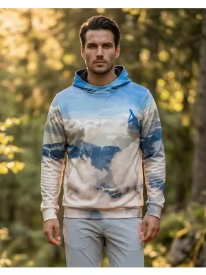 Pánská funkční mikina premium ALTISPORT VOJ/ALM030MI01 SVĚTLE MODRÁ