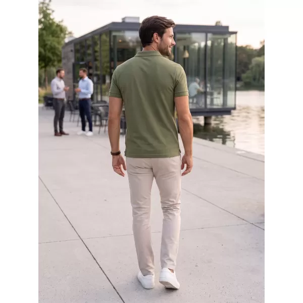  Pánské triko s límečkem ALTISPORT NoPrint NP/ALM302 KHAKI 